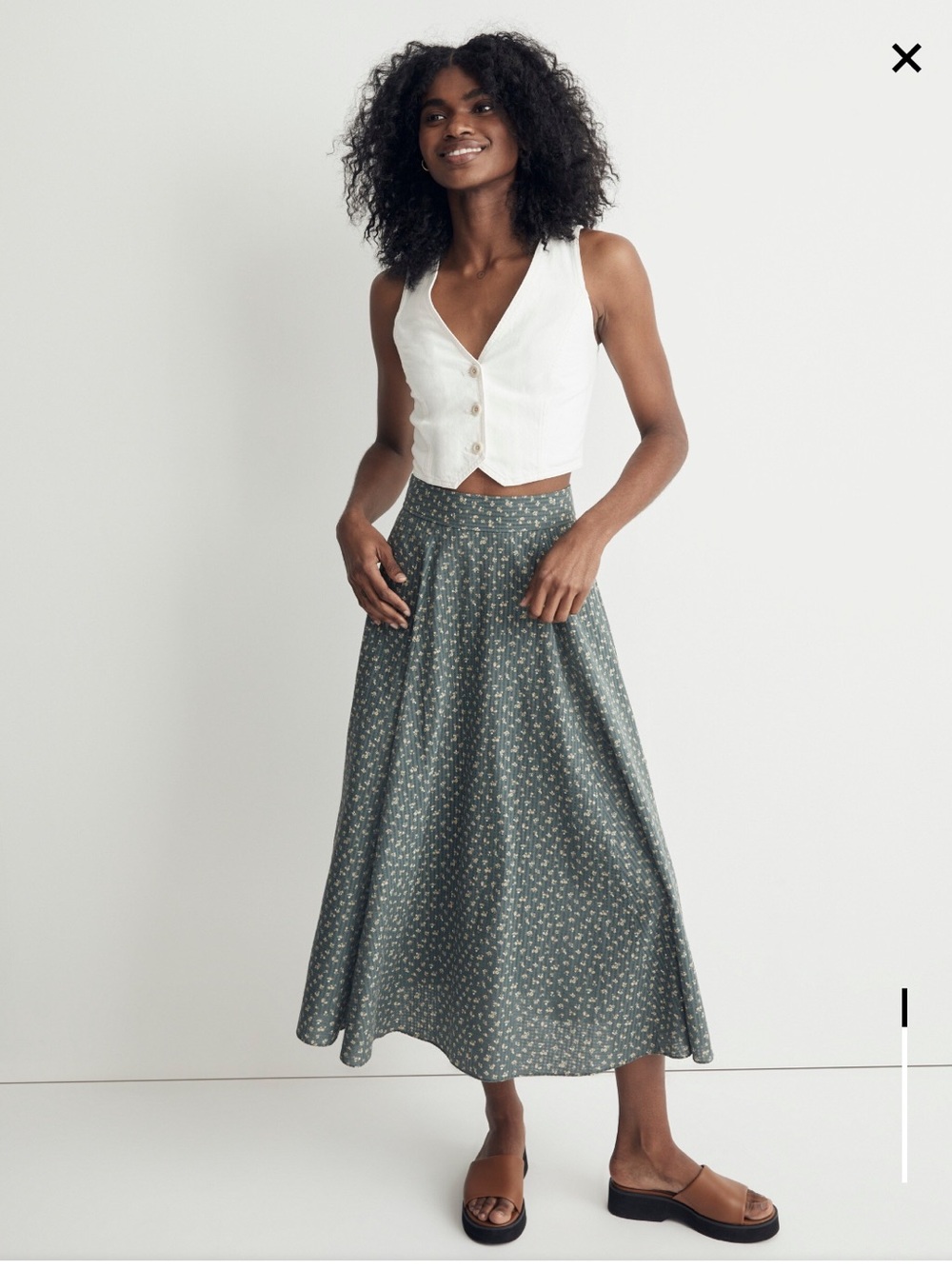 Madewell Cotton Voile Maxi Skirt in Bitsy Bouquet